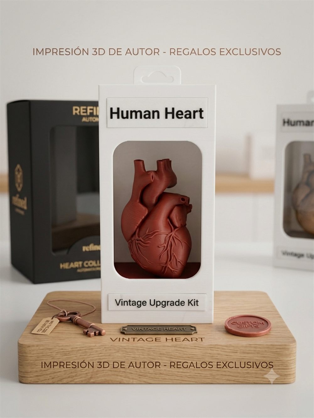 Corazón anatómico terracota
